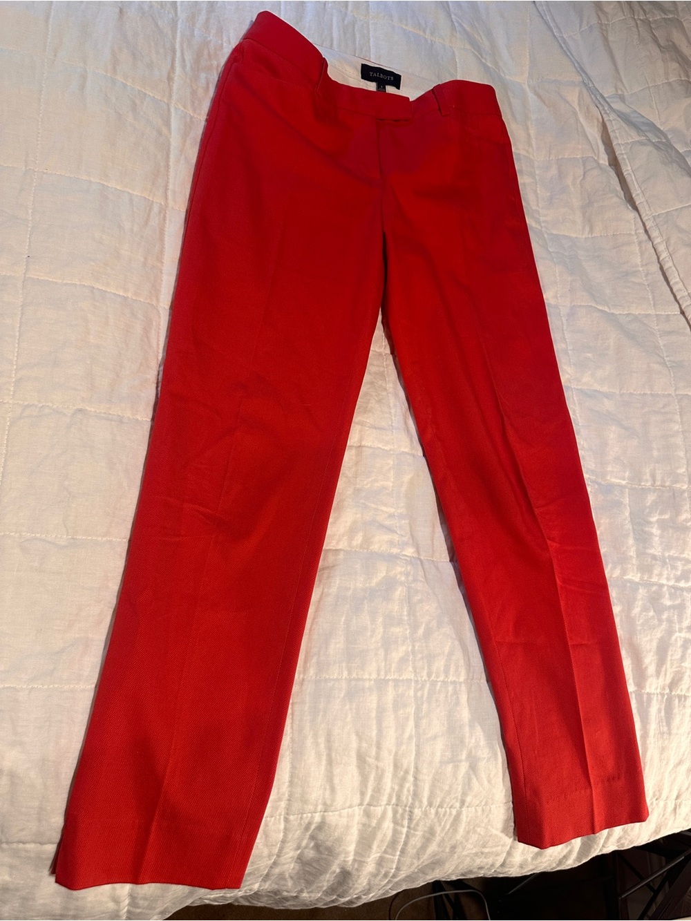 Talbots Poppy Red Tailored Dress Pants